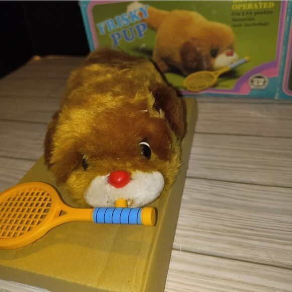 Amily Frisky Pup Vintage Battery Operated Kids Toy Moving Animal Company In Box - Picture 6 of 10
